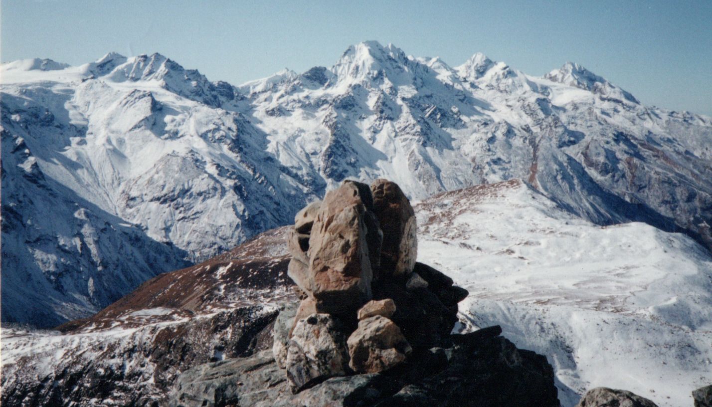 Ganja La and Naya Kanga above the Langtang Valley from Yala Peak
