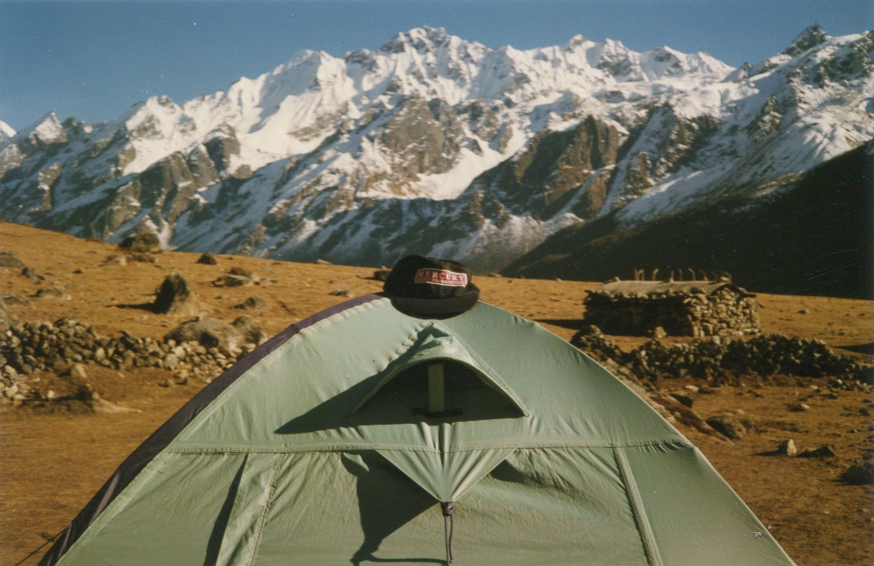Mt.Pangen Dobku from Kyanjin in the Langtang Valley