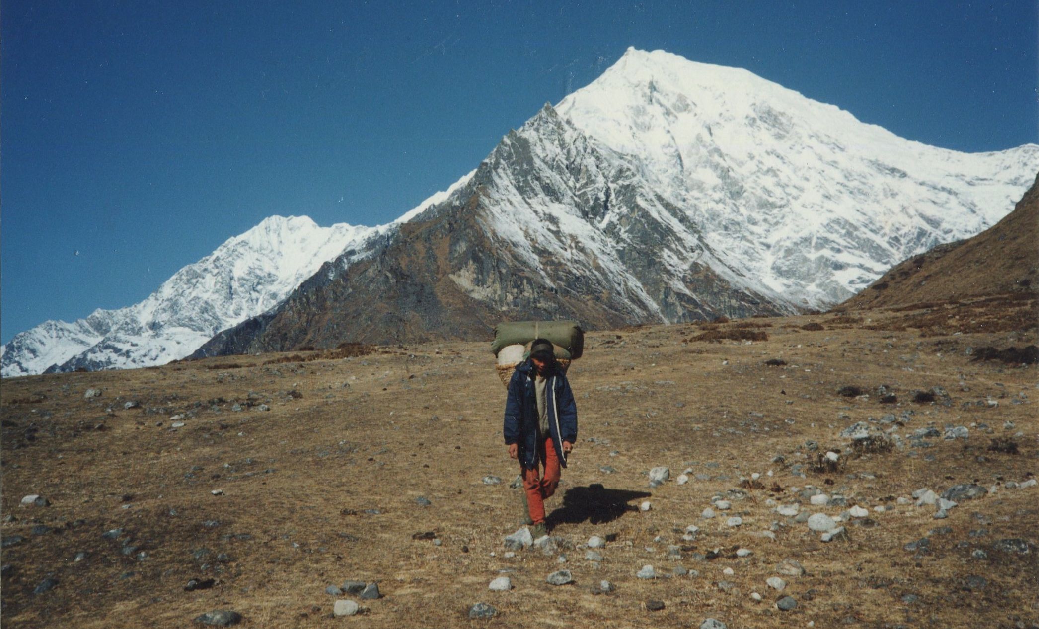 Mt.Langtang Lirung ( 7227m ) on ascent to Yala in the Langtang Valley