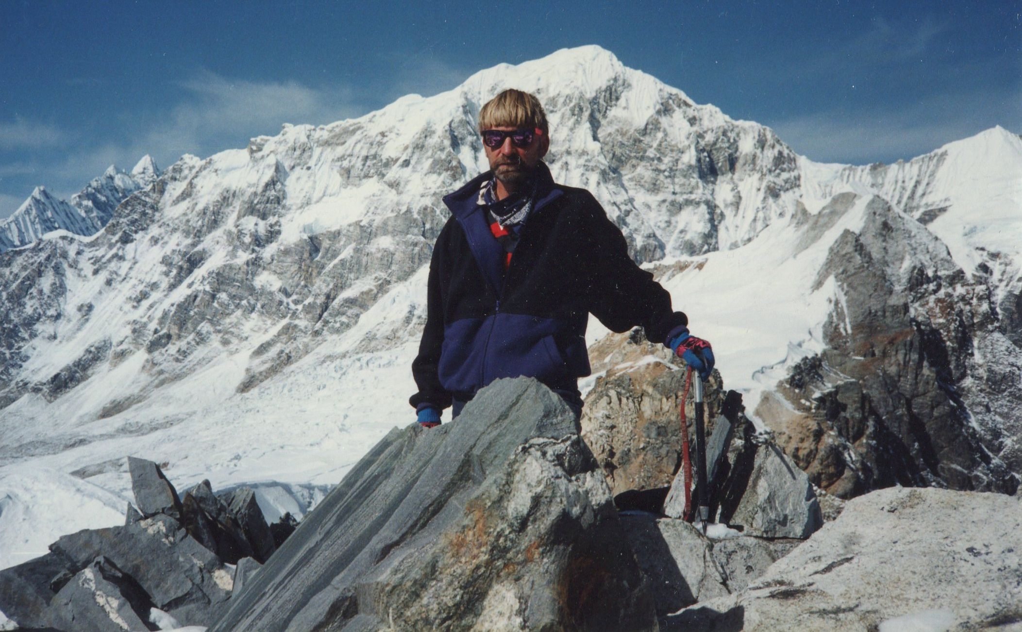 On summit of Yala Peak with  with Shalbachum in background