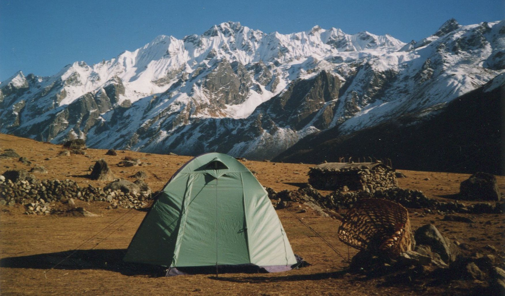 Mt.Pangen Dobku from Kyanjin in the Langtang Valley