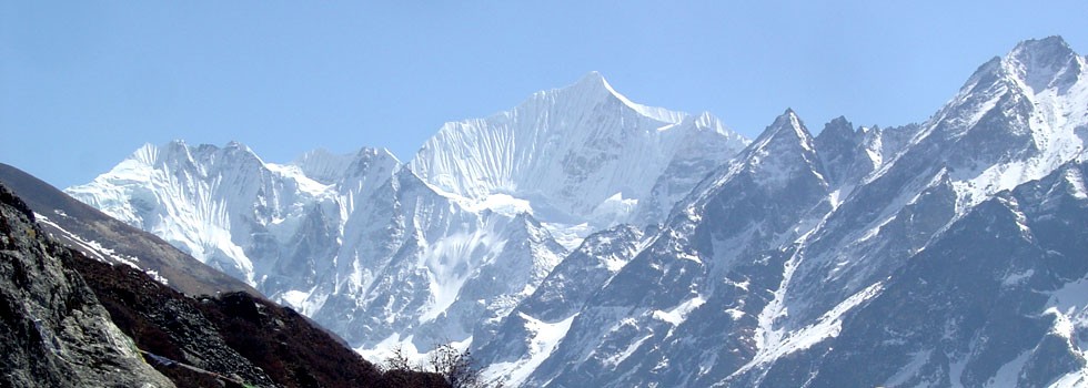 Mount Ganshempo in the Langtang Himal