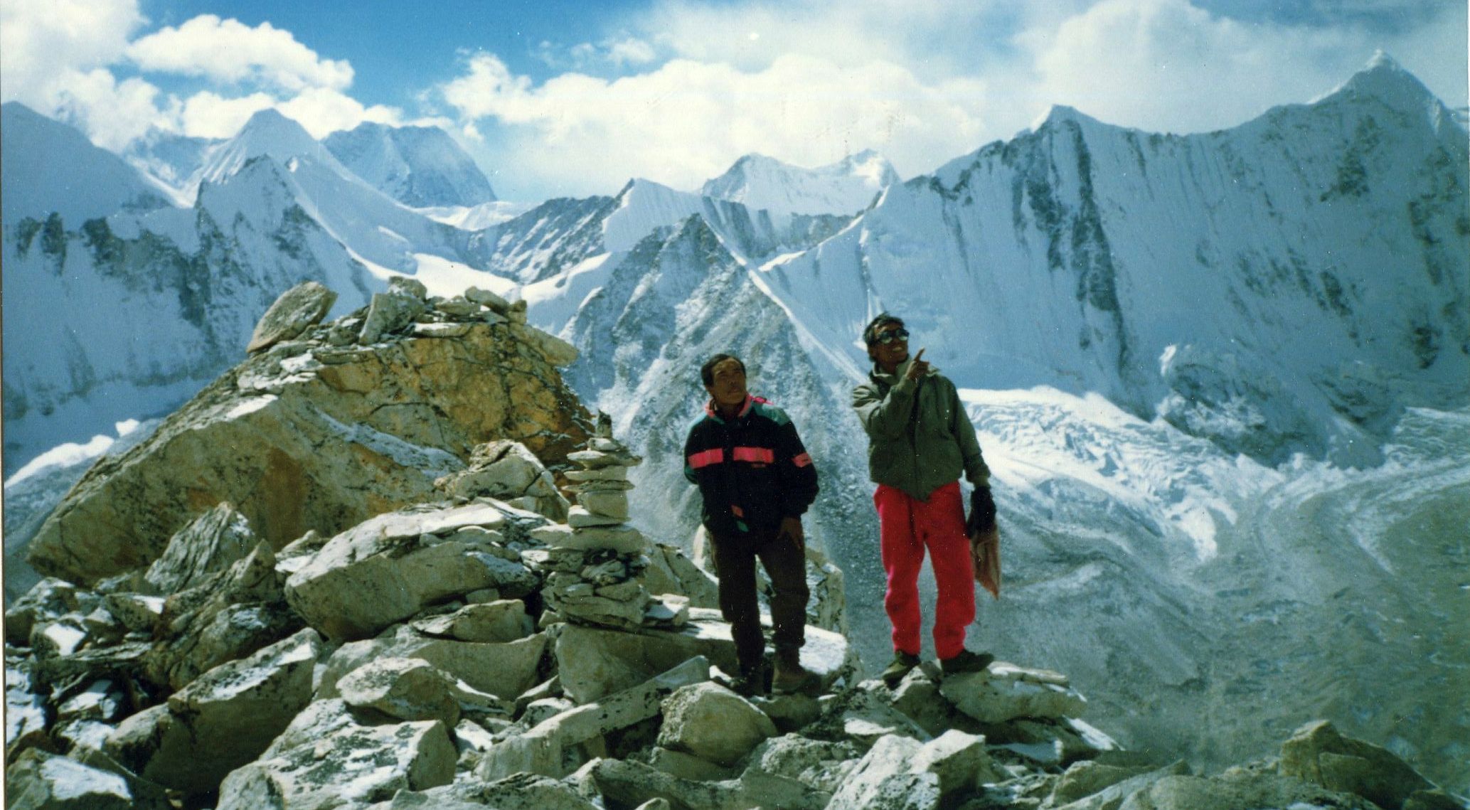 Sherpani Peak and Sherpani Col from above Makalu Advanced Base Camp