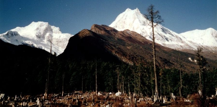 Mt.Manaslu from Buri Gandaki Valley
