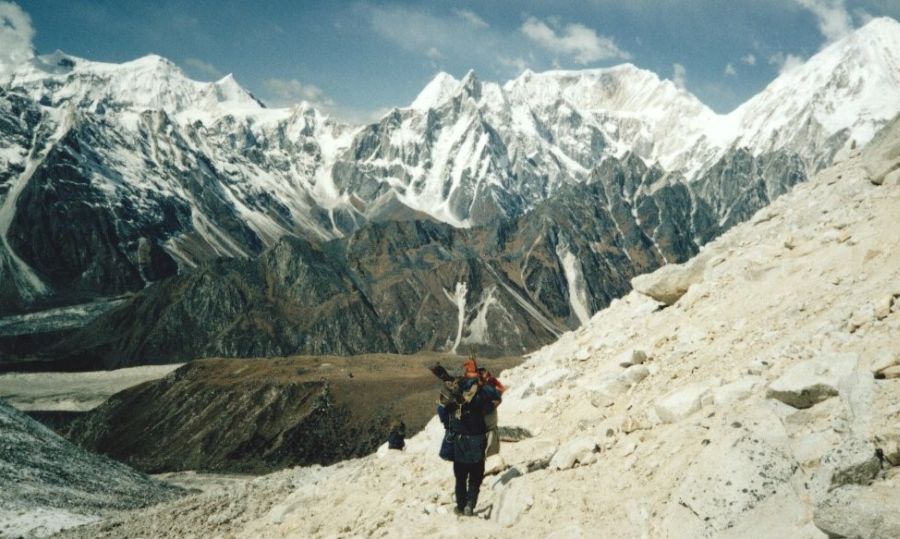 The Peri Himal on descent from Larkya La