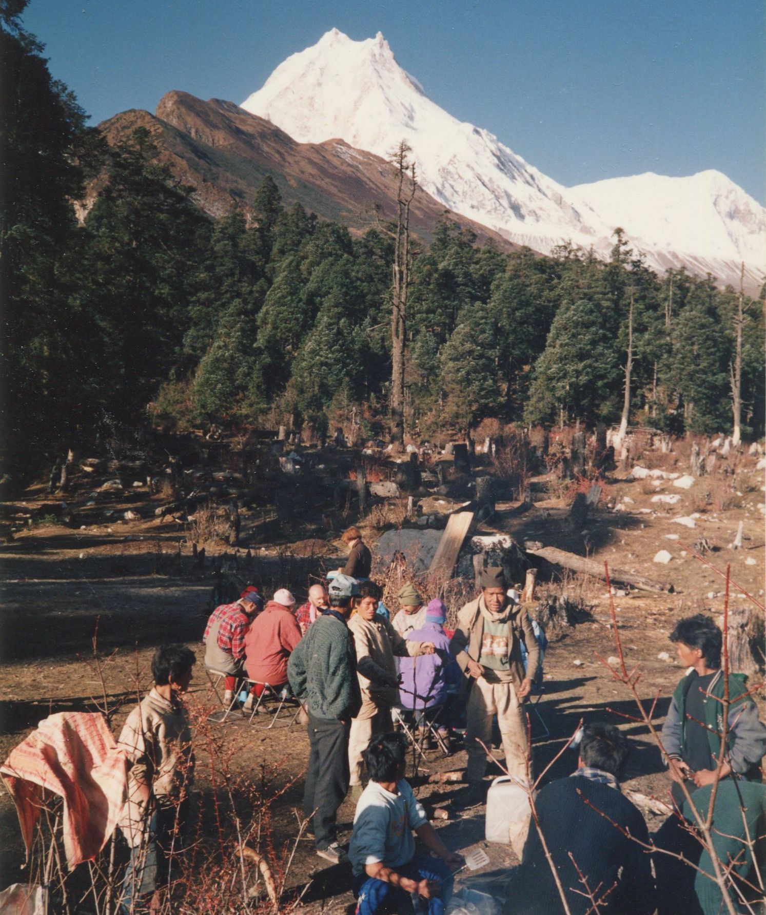 Mt.Manaslu from Buri Gandaki Valley