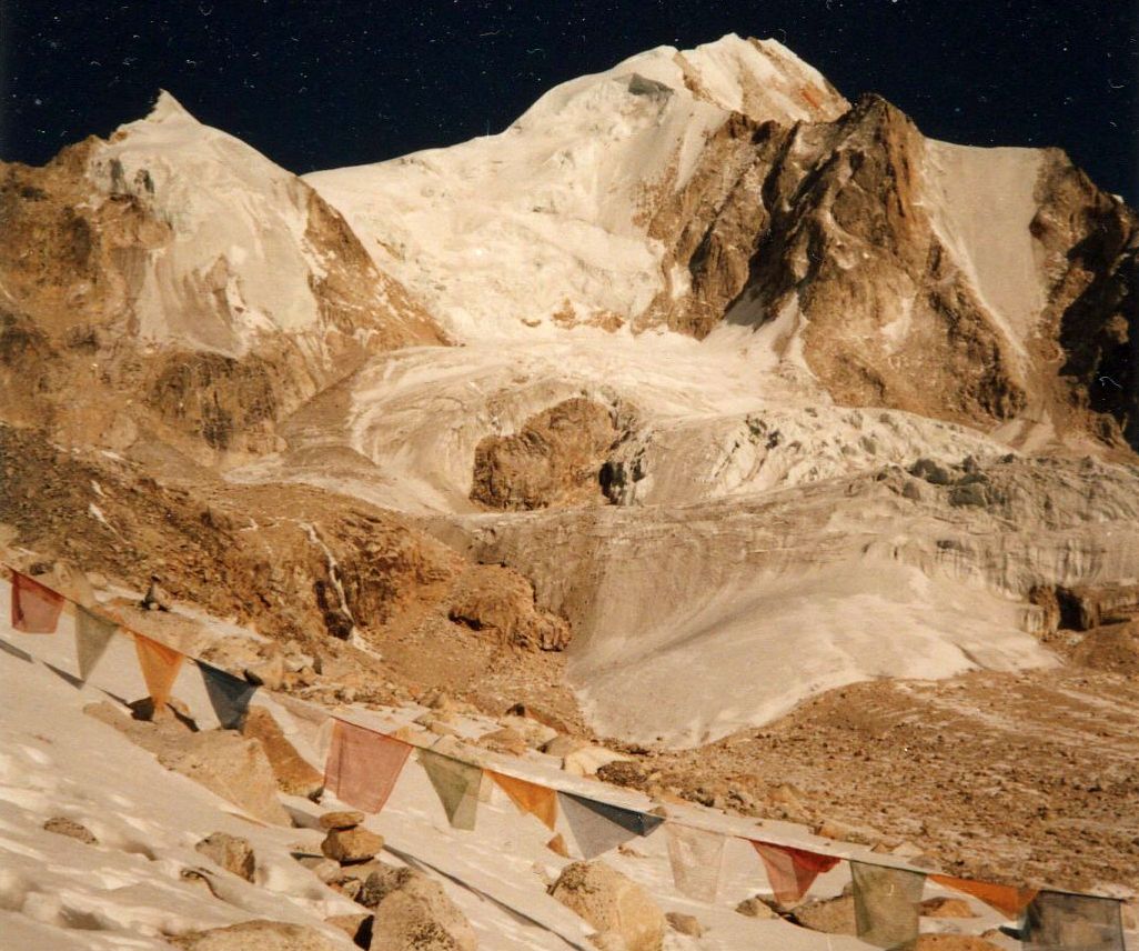 Larkya La Peak above the Larkya La on the circuit of Mount Manaslu