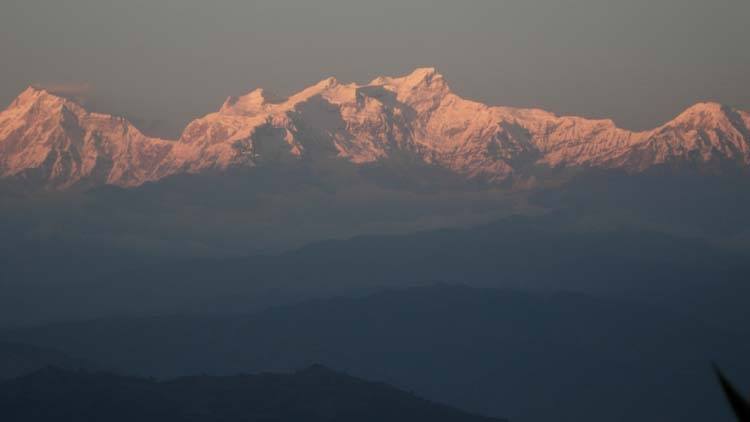 Sunset on Manaslu Himal
