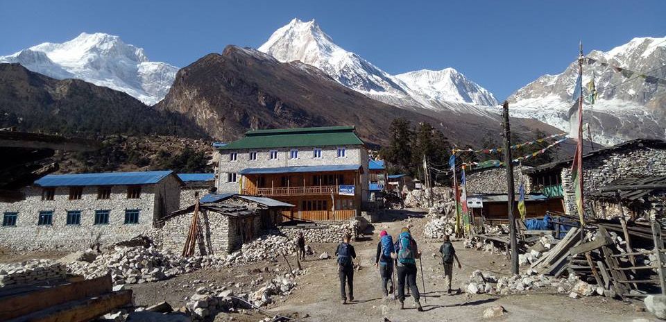 Samagaon Village at head of the Buri Gandaki Valley