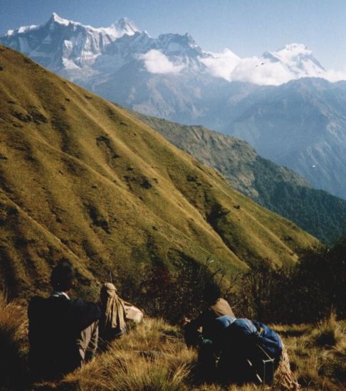 Annapurnas IV & II and the Lamjung Himal