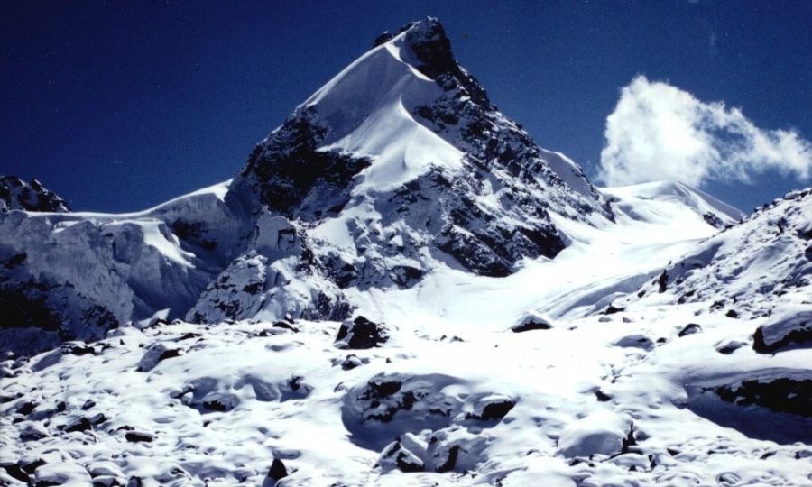 Peak above Ramdung High Camp in the Rolwaling Himal
