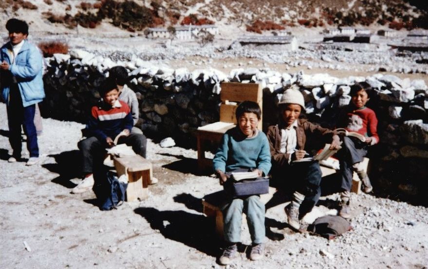 Sherpa Schoolchildren at Thame Village in the Khumbu Region