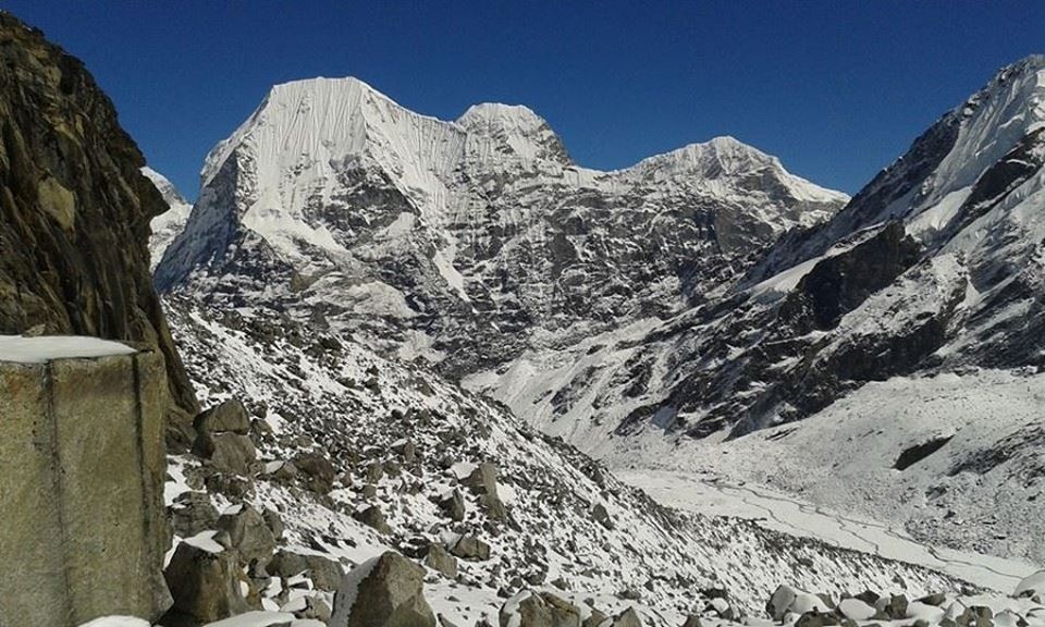 Mount Chobutse in Rolwaling Himal