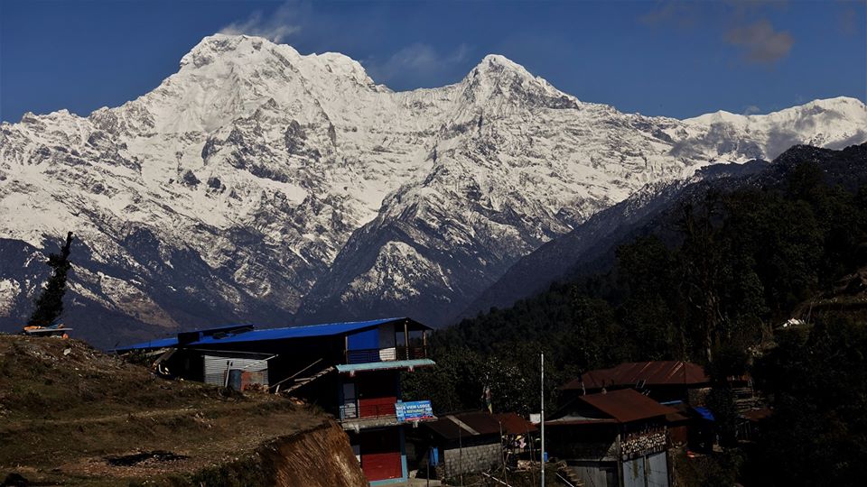 Annapurna South and Hiunchuli from Deurali