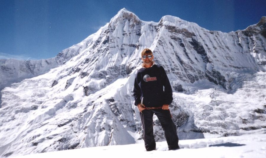 Annapurna South from Rakshi Peak