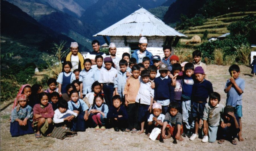 Nepalese Schoolchildren at Landrung Village