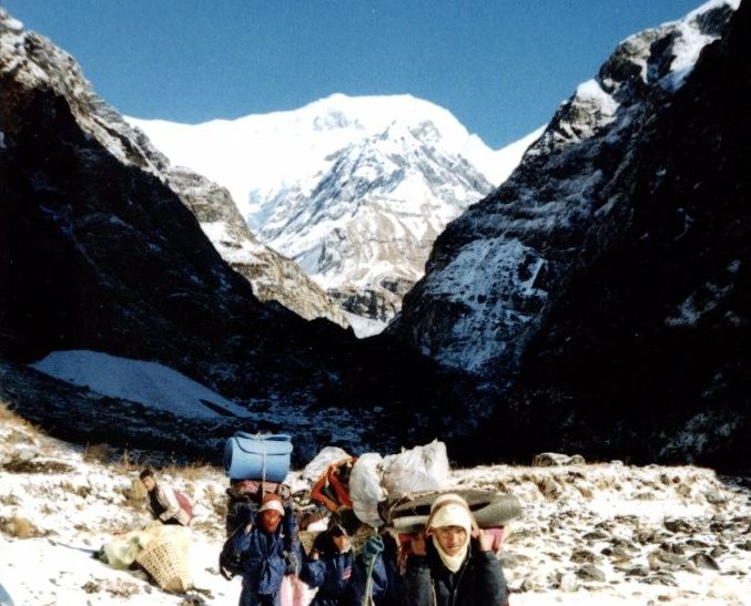 Annapurna III from Modi Khola Valley