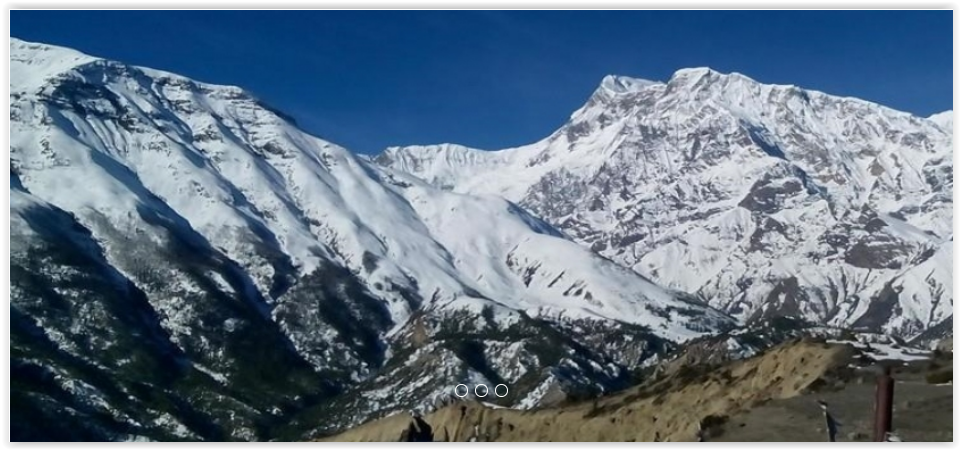 Annapurna I, Singu Chuli and Tharpu Chuli ( Tent Peak ) above Annapurna Sanctuary