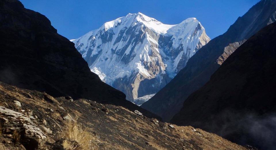 Annapurna III from Modi Khola Valley
