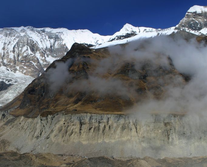 Annapurna Himal and Tent Peak above Annapurna Sanctuary