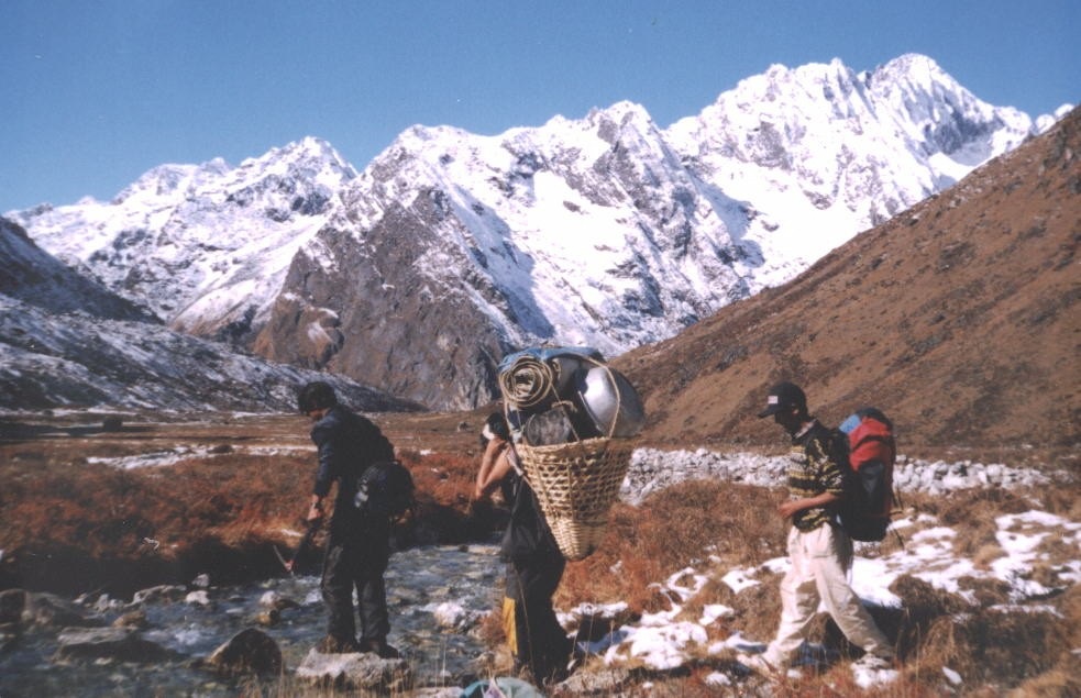 Himalayan Peaks and Trekking staff in the Nupenobug Khola Valley