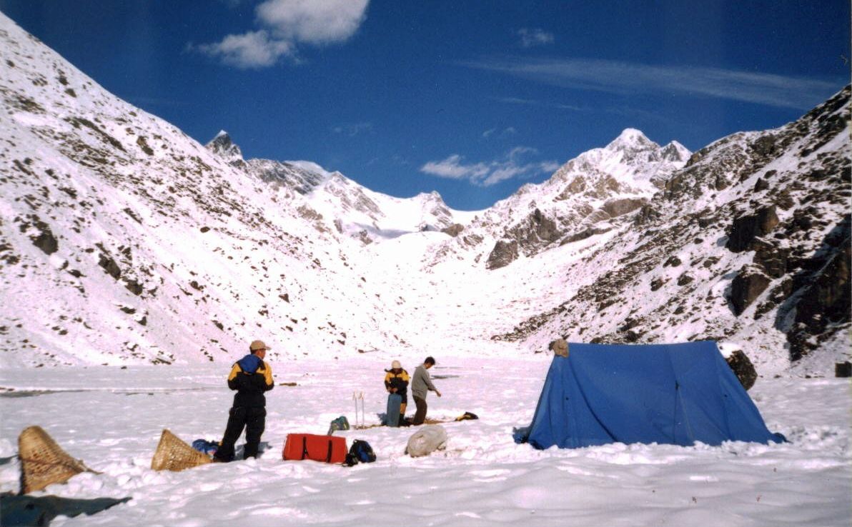 Mount Chugimago from camp at Thare Teng
