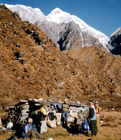 Mt.Numbur from camp at Gyajo in Upper Likhu Valley