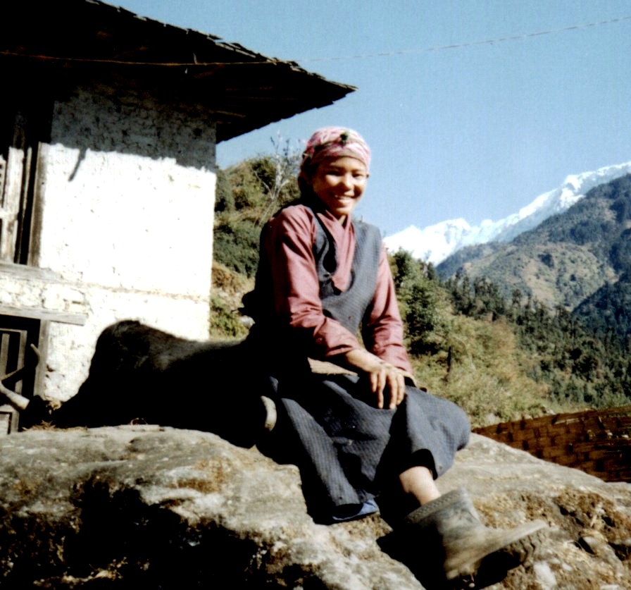 Sherpani ( Sherpa woman ) in Charma Village