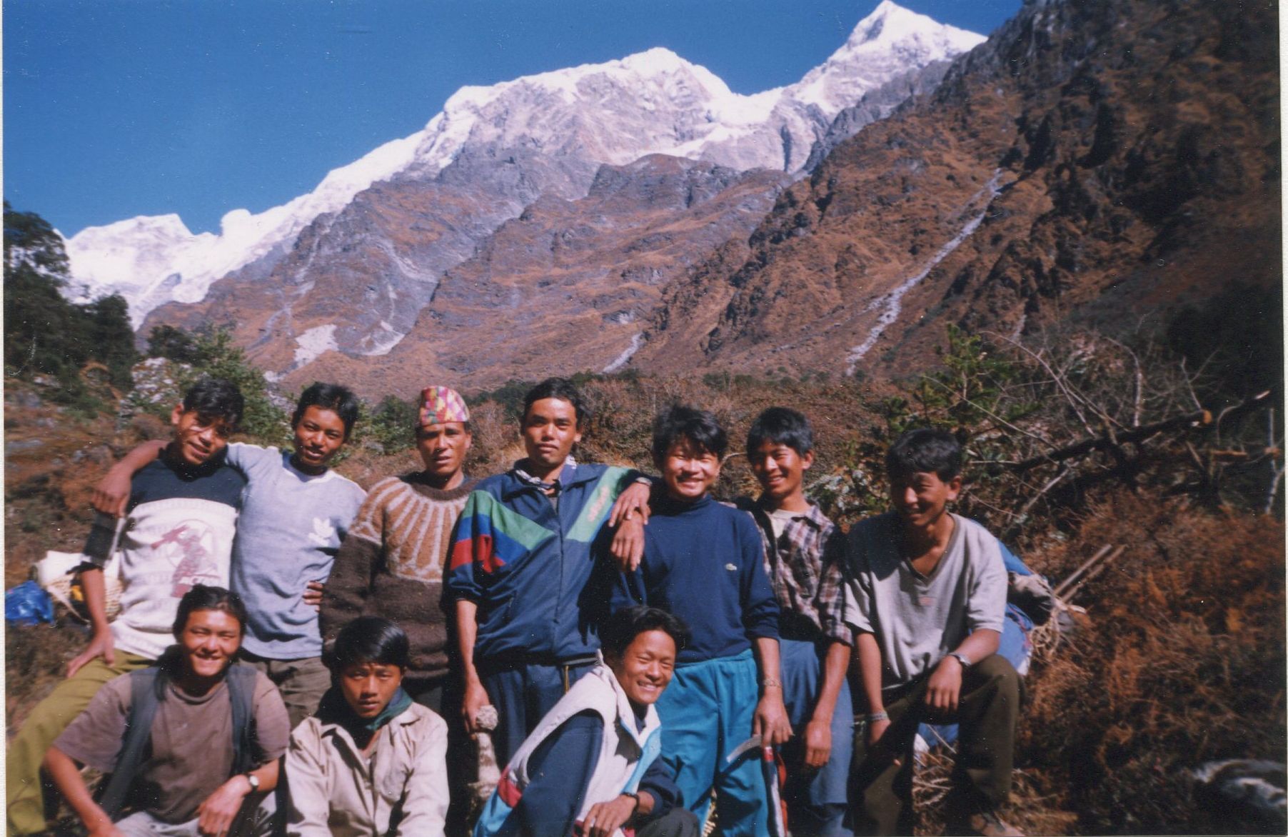 Trekking crew in Upper Likhu Khola Valley and Mt.Numbur