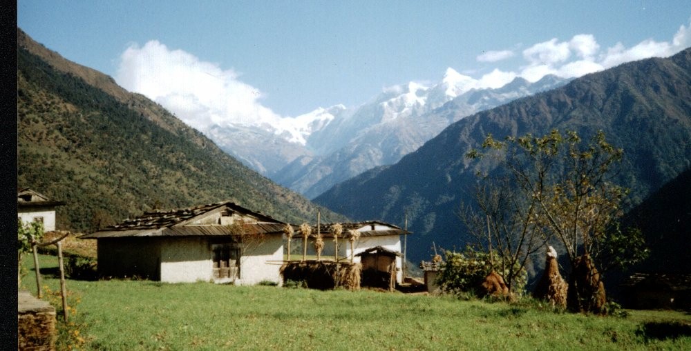 Mount Numbur from Kyama Village in Likhu Khola Valley