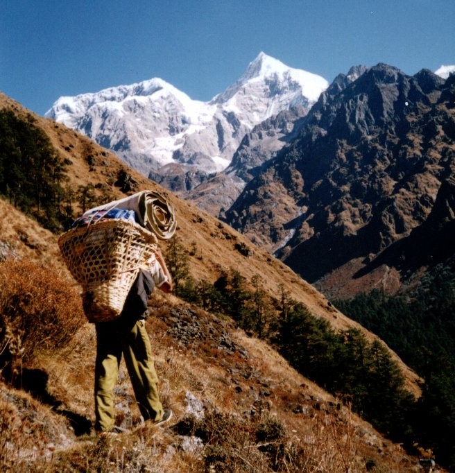 Mt.Numbur on approach to Upper Likhu Khola Valley