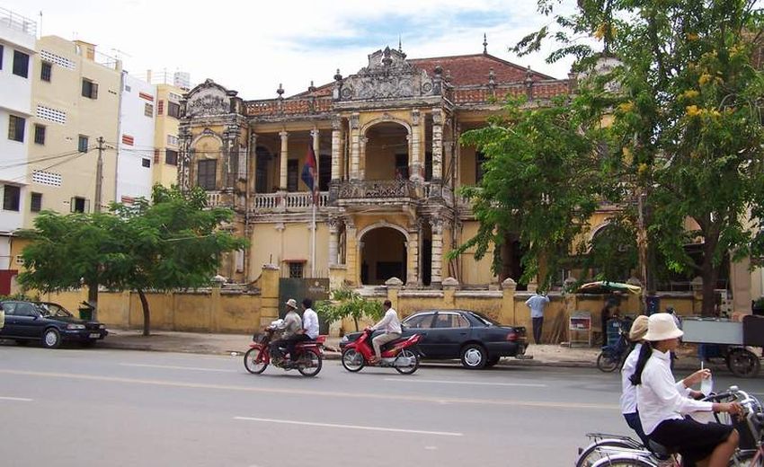 A French Colonial Building in Phnom Penh