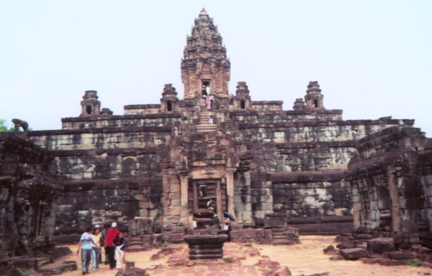 Bakong Temple in the Roluos Group at Siem Reap in northern Cambodia
