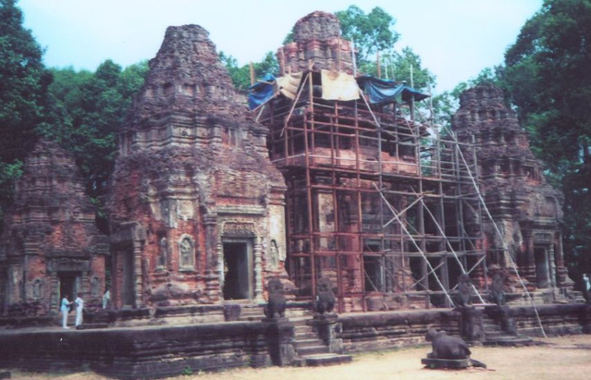 Preah Ko Temple in the Roluos Group at Siem Reap in northern Cambodia