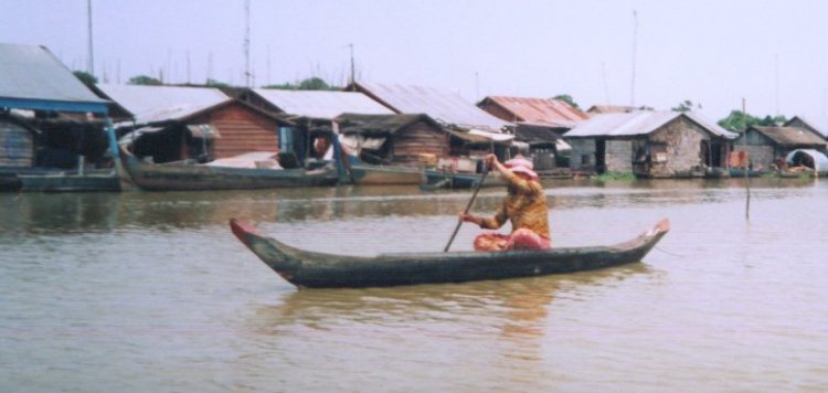 Floating Village on Stung Sangker River in NW Cambodia