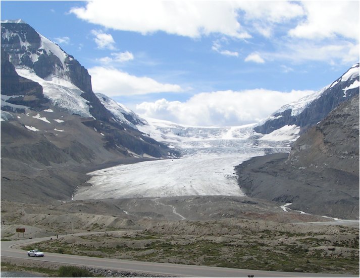 Athabasca Glacier in the Canadian Rockies of Alberta