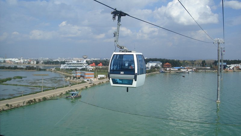 Cable Car across Dian Chi ( Lake Dian ) to Xi Shan ( Western Hills )