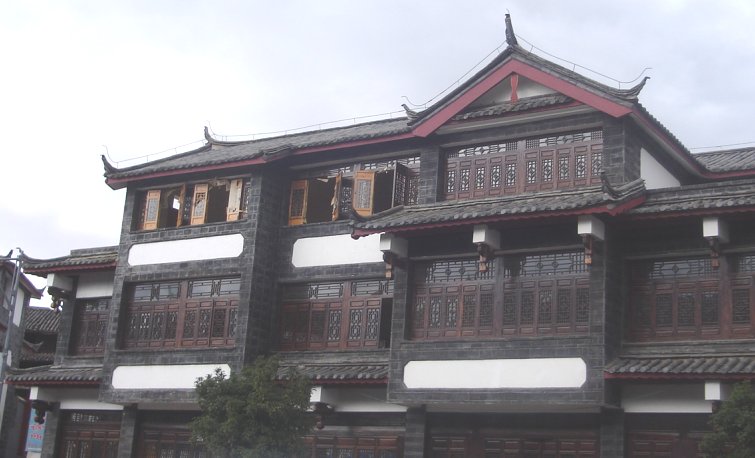 Buildings outside Lijiang Old City 