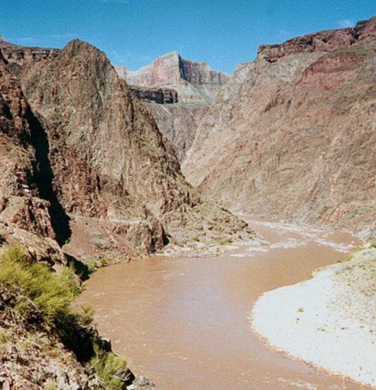 Colorado River in Valley Floor of the Grand Canyon 