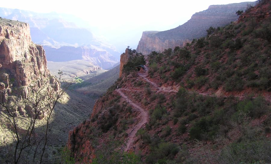Bright Angel Trail from the South Rim of the Grand Canyon
