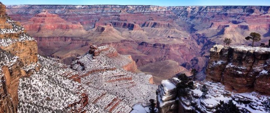 Grand Canyon in winter from the South Rim