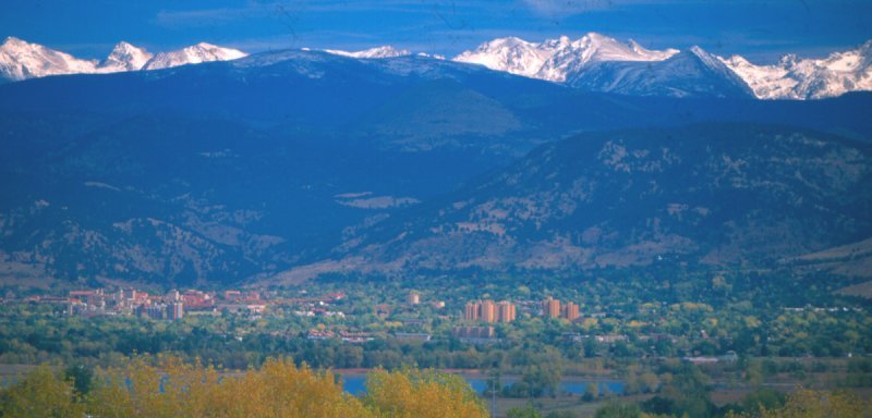 Boulder City beneath the Colorado Rockies 