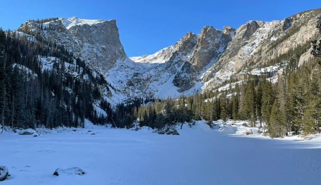 Hallet Peak from Emerald Lake in Rocky Mountain National Park