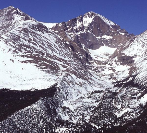 Longs Peak in Colorado Rocky Mountain National Park