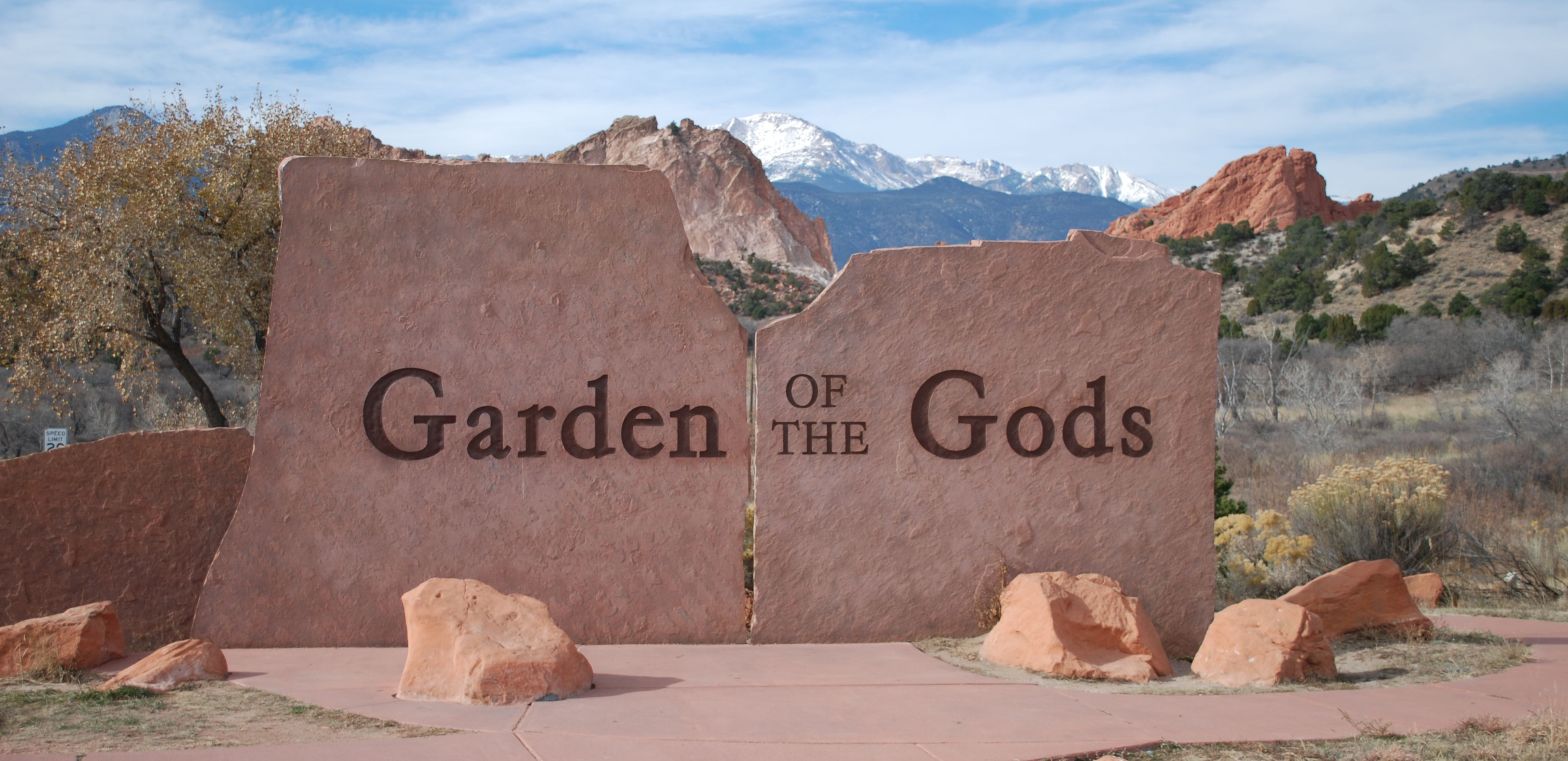 Entrance to Garden of the Gods in Colorado Springs