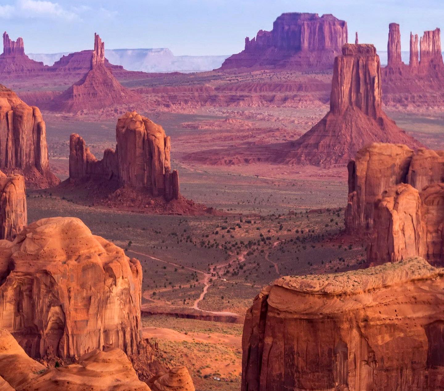 Sandstone buttes in Monument Valley