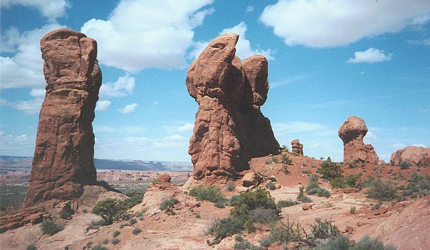 Rock Pinnacles in the Garden of Eden in Arches National Park