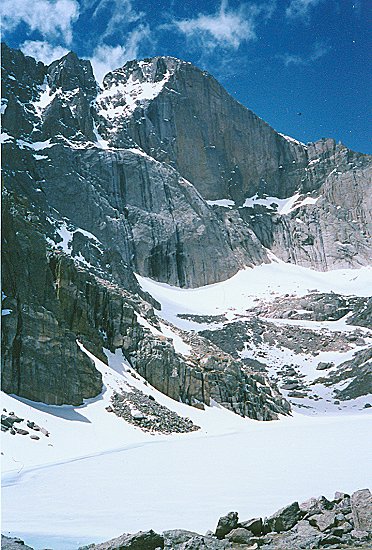 Diamond Face of Long's Peak from Chasm Lake