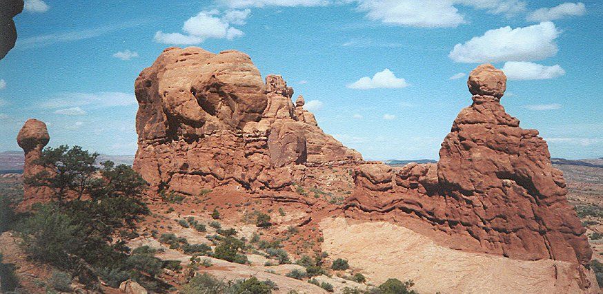 Sandstone Rock Pinnacles in the Garden of Eden in Arches National Park