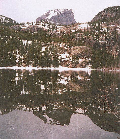 Hallet Peak from Bear Lake in the Colorado Rocky Mountains